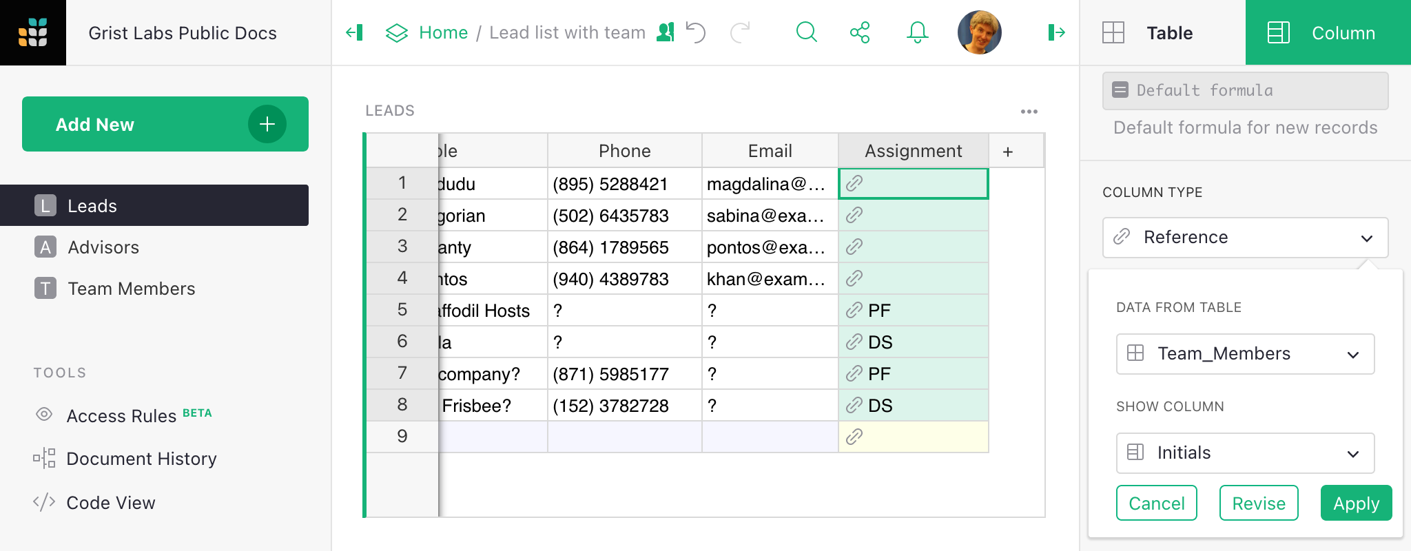 Lead reference